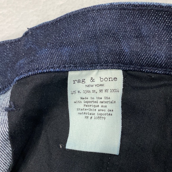 NWT Rag and Bone Ice Dash Trouser Ice Blue Denim Jeans Women's Size 25 ! - Picture 10 of 13